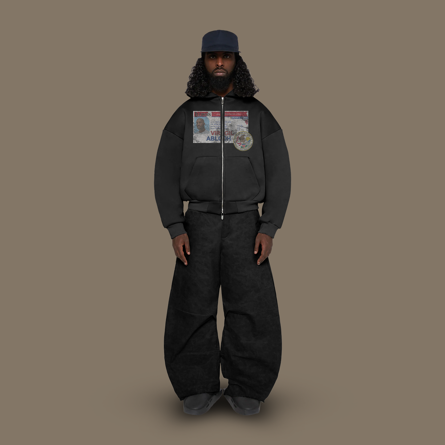Virgil Zip Hoodie - Black
