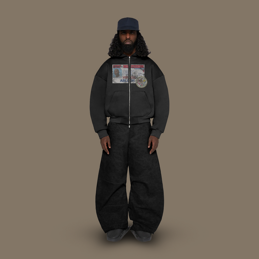 Virgil Zip Hoodie - Black